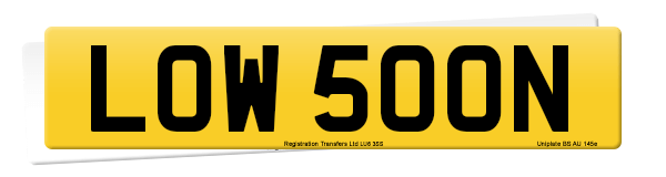 Registration number LOW 500N